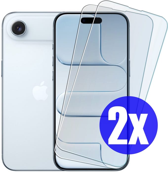 Screenprotector geschikt voor iPhone 17 Air - Gehard Glas - Tempered Glass Armor Screen Cover - 2 Stuks