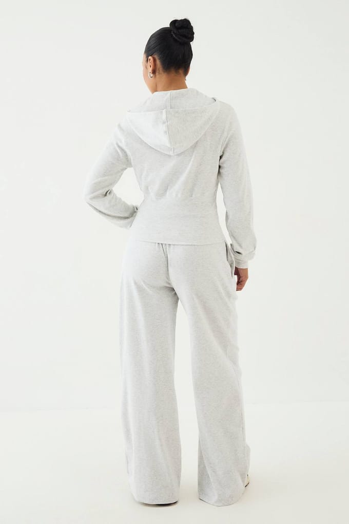 Dames Dsgn Studio Zware Geribbelde Rechte Pijp Joggingbroek | Asgrijs | Maat: XL