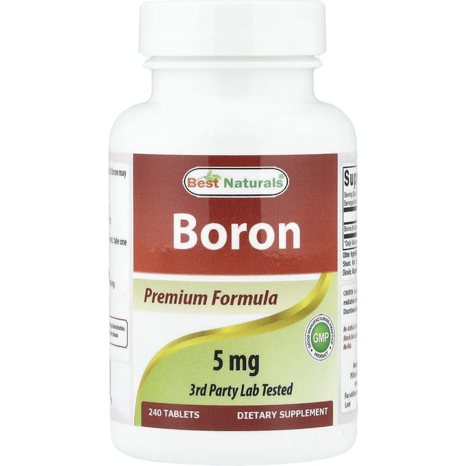 Best Naturals, Borium, 5 mg, 240 tabletten
