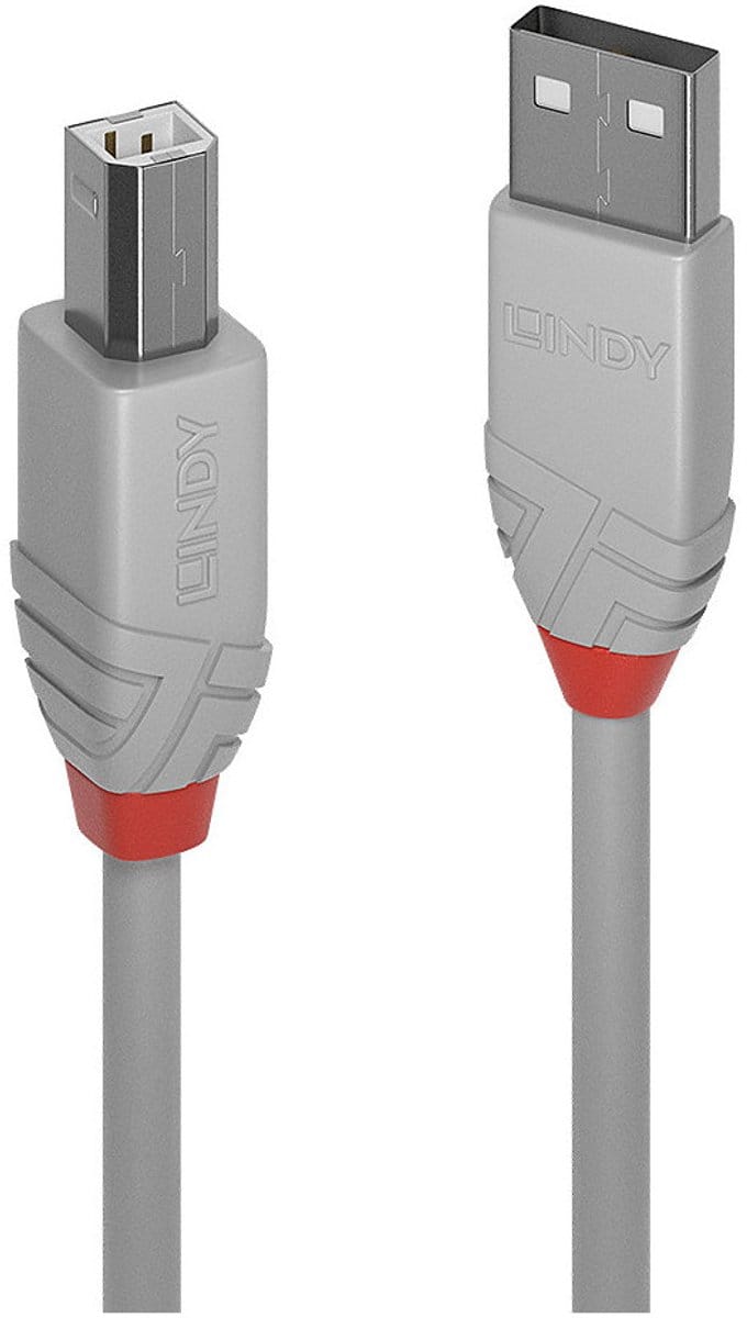 Cable Micro USB LINDY 36681 Black Grey (1 Unit)