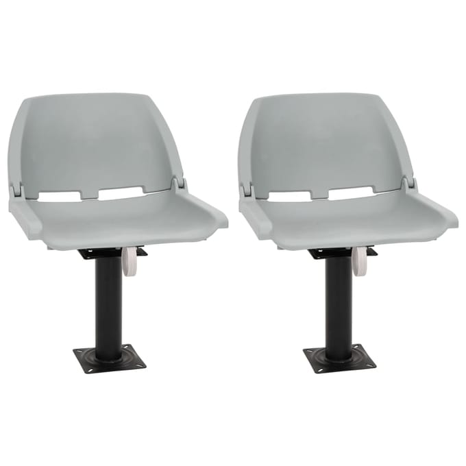vidaXL - Bootstoelen - 2 - st - met - poot - 360° - draaibaar