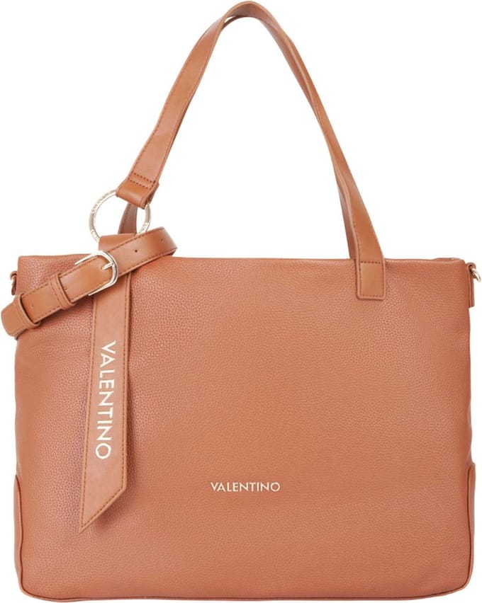 VALENTINO shopper schoudertas Peonies Re Shopping Bag Cuoio bruine