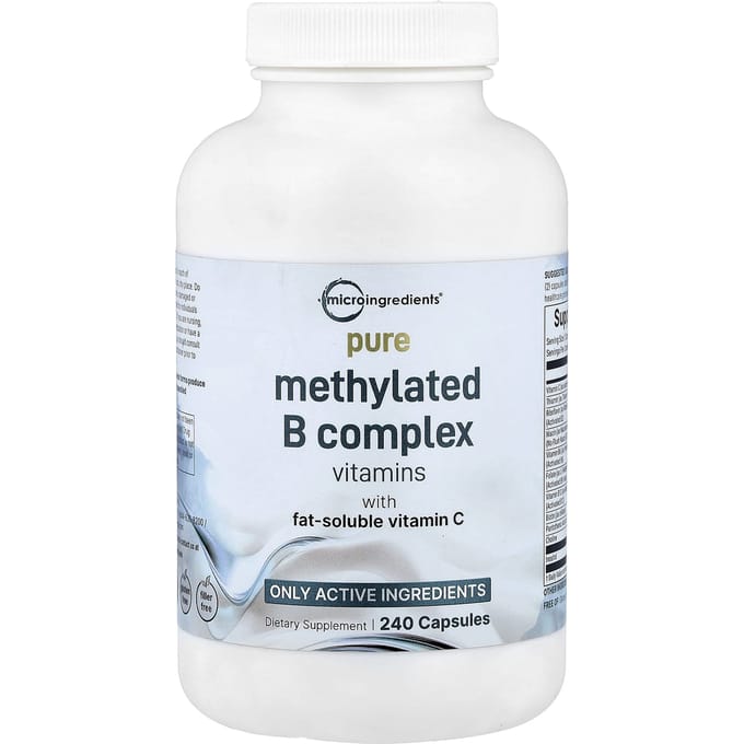 Micro Ingredients, Puur Gemethyleerd Vitamine B-Complex, 240 Capsules