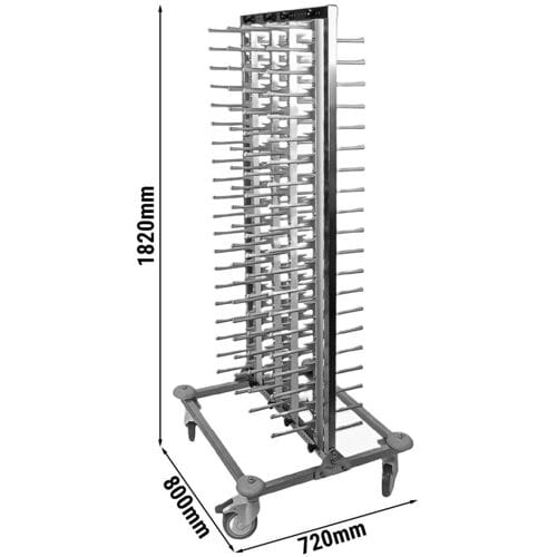 GGM Gastro Tellerstapler doppelt - bis zu 80 Teller - Ø 16 - 32 cm - Rollbar