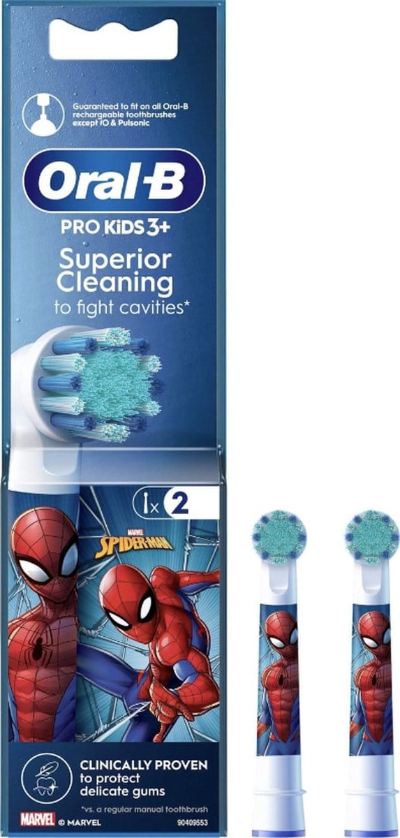Oral-B PRO Spiderman Opzetborstels, vanaf 3 jaar - 2 stuks