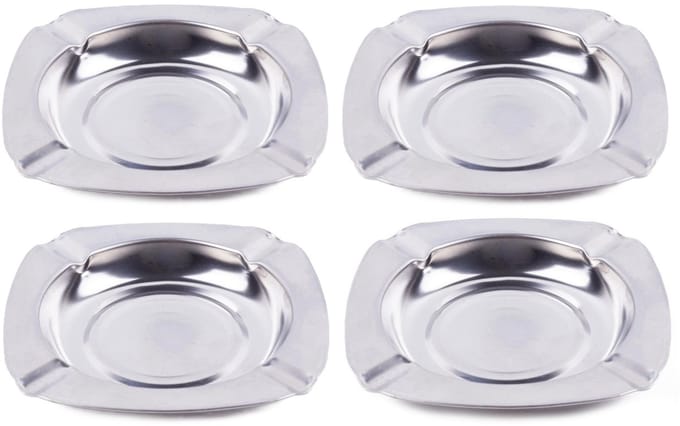 Benson Asbak - 4x - rvs - 11 cm - stapelbaar - binnen/buiten - asbakken