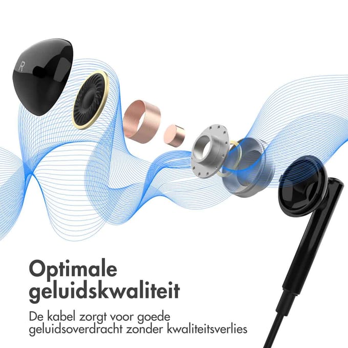 imoshion Bedrade Oordopjes met USB-C Aansluiting - Oortjes met Draad - Zwart