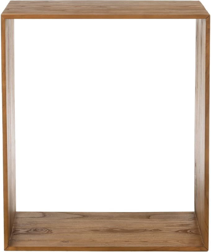 J-Line wandrek Kubus - hout - bruin