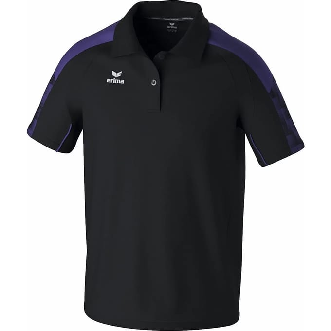 Erima Evo Star Polo Heren - Zwart / Violet | Maat: L