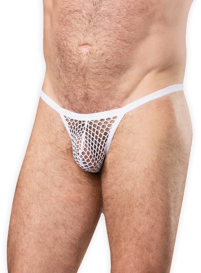 Amorable - Visnet Herenstring - One Size - Wit