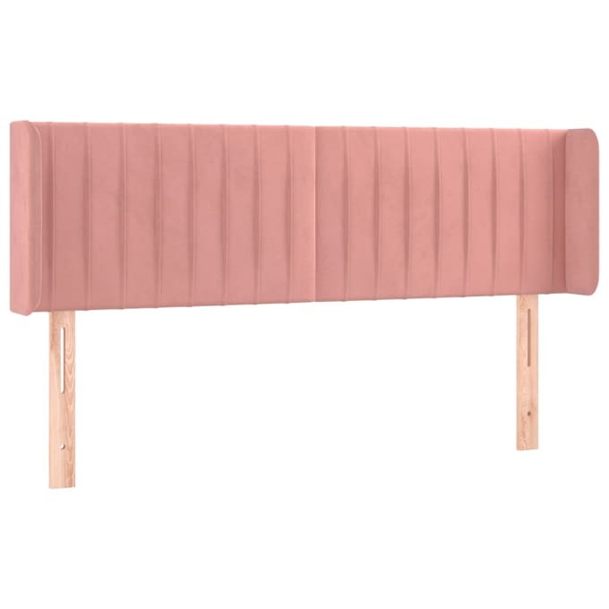 vidaXL - Hoofdbord - LED - 147x16x78/88 - cm - fluweel - roze