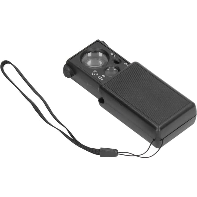Uitschuifbare juweliersloep 30x 60x optische glazen lens vergrootglas met LED-verlichting
