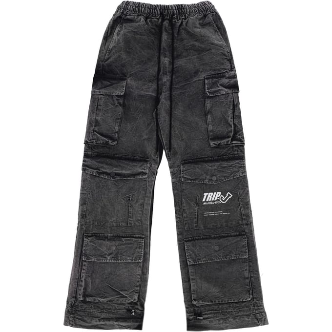 Lange overcargobroek voor heren X Triple J Black Heather