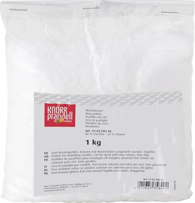 Wax Pellets - Kaarsenmateriaal - Kaarsen Maken - Hoogwaardige Kwaliteit - 1 kg - Wit
