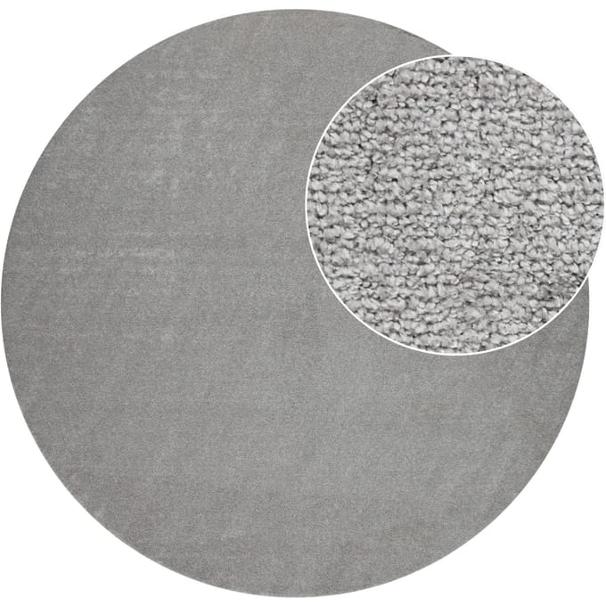 Tapijt Portivo zilver 200 cm rond