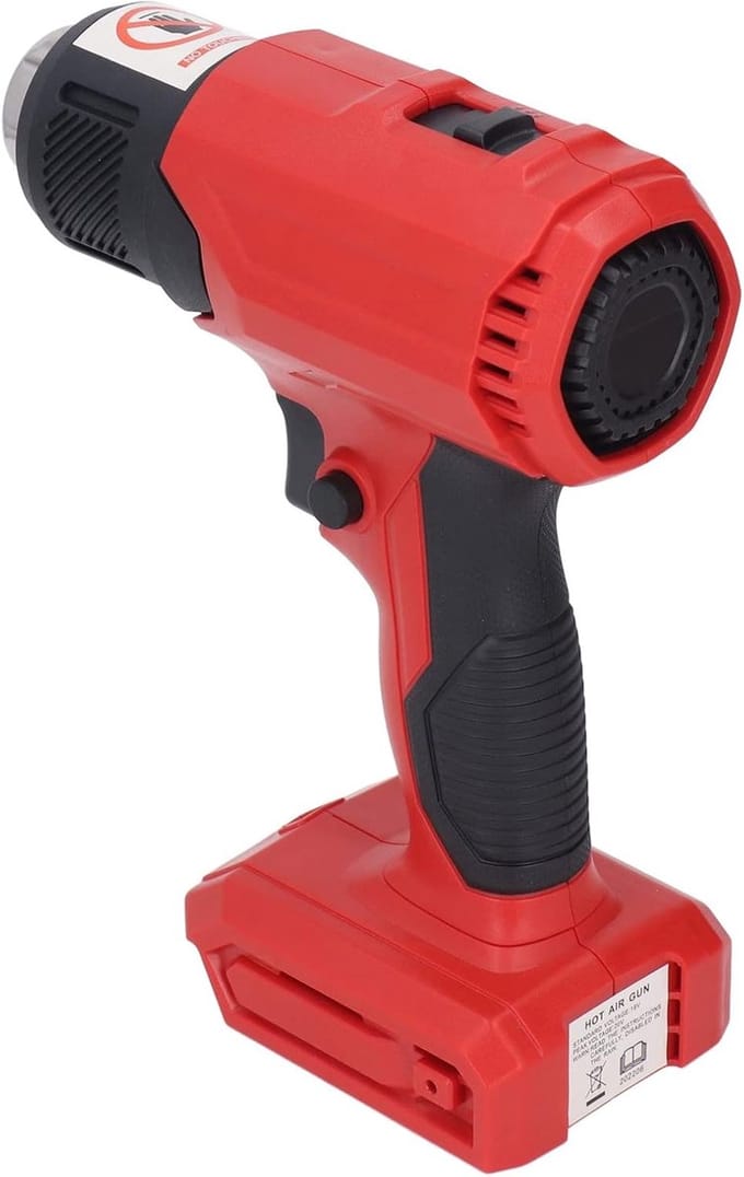 Draadloos Warmtepistool - Verwarmingsmachine - Doe-het-zelf Knutselen - Instelbare Temperatuur - 4 Mondstukken - Rood