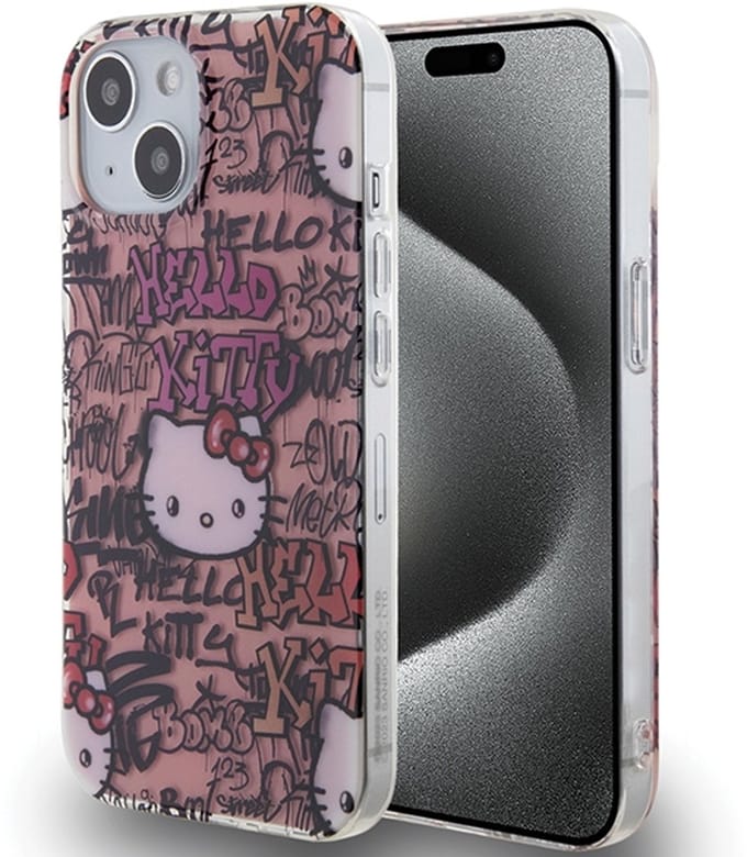 Hello Kitty IML Serie - iPhone 13 Hardcase - Graffiti Design - Roze