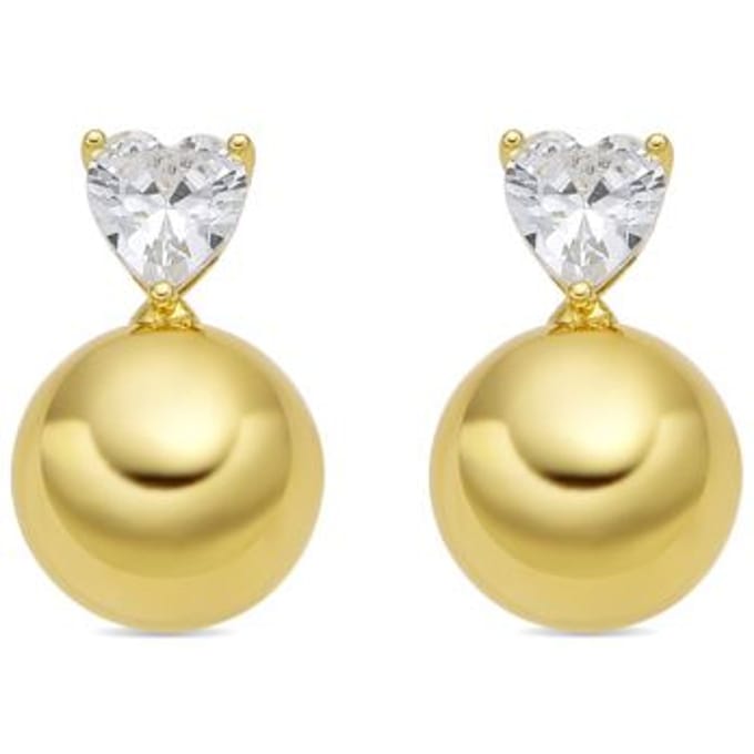 Boucles d'oreilles Luxenter avec Zirconia brillant finition or 18k - Miora beige