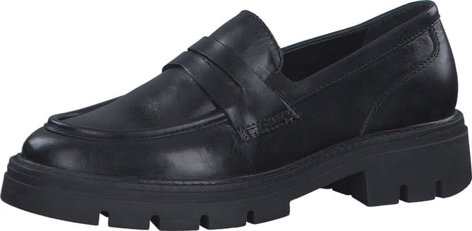 MARCO TOZZI MT Leather sock and Lining Dames Slipper - BLACK - Maat 38