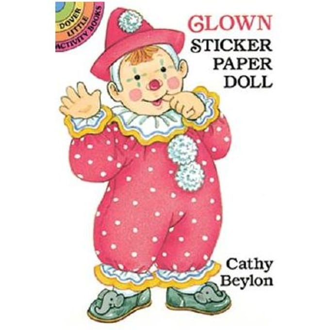Clown Sticker Paper Doll - Cathy Beylon