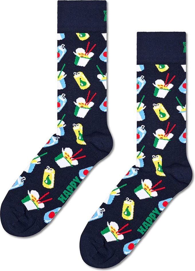 Happy Socks unisex sokken take away blauw