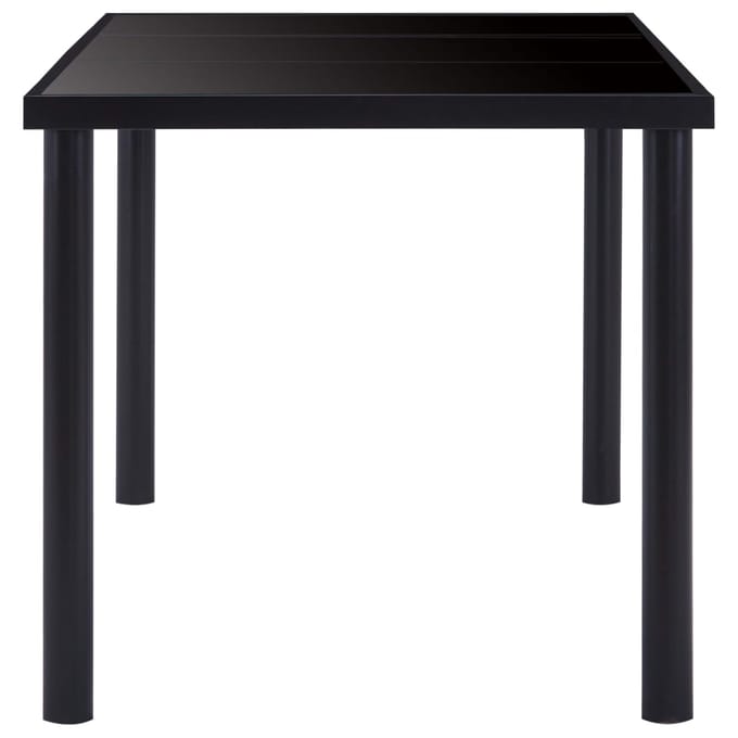 vidaXL - Eettafel - 200x100x75 - cm - gehard - glas - zwart