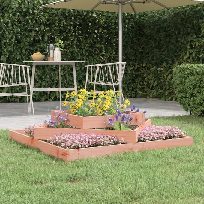 vidaXL - Plantenbak - 112x112x27 - cm - massief - douglashout