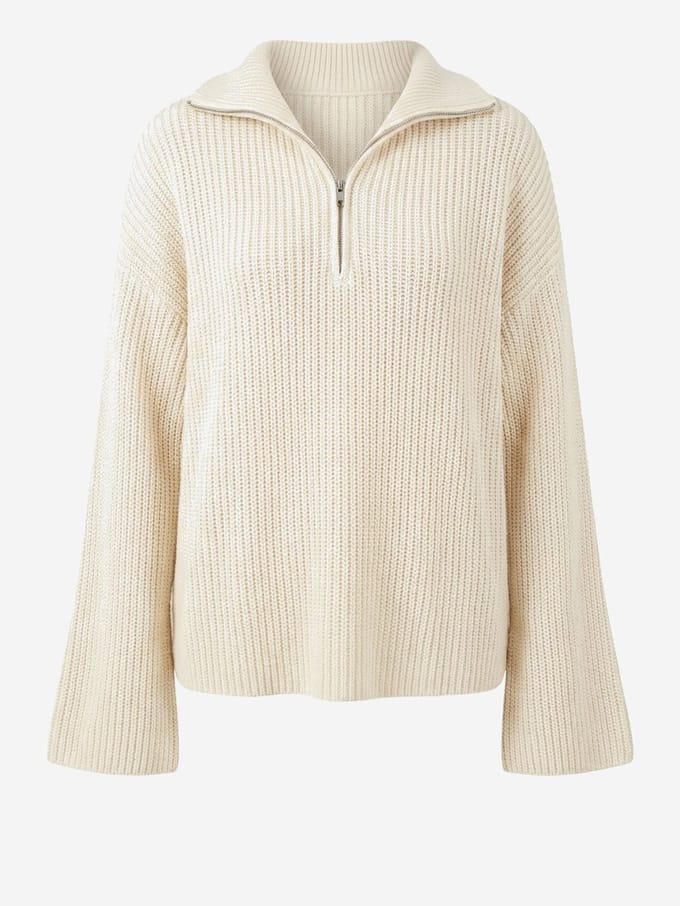OMBRE Trui - Loose Fit - Wol - Lange Mouw Ecru ONESIZE