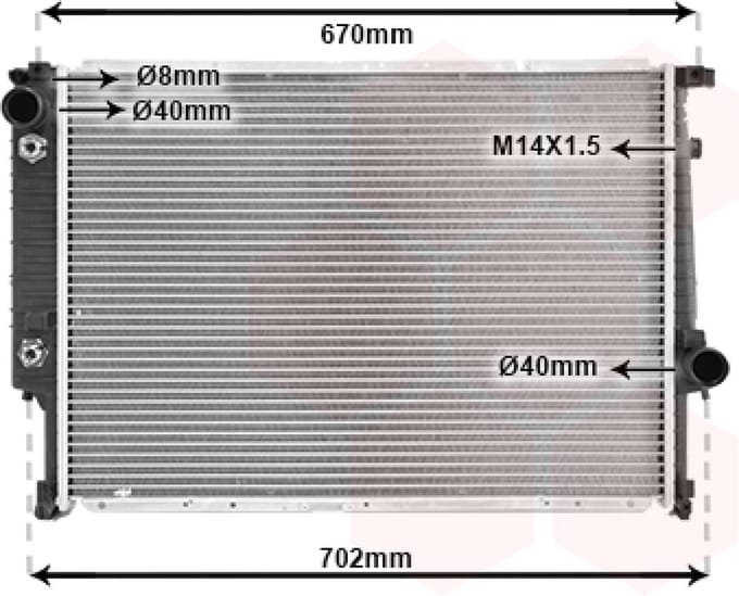 Van Wezel - RADIATOR VOOR BMW 5 E34 1987-1996 1709459