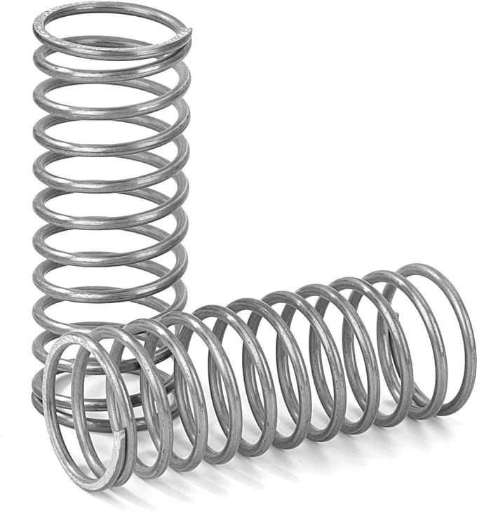 Verzendveren 50 mm - RVS, Draaddiameter 1.6 mm, Buiten Diameter 20 mm - 4 Stuks