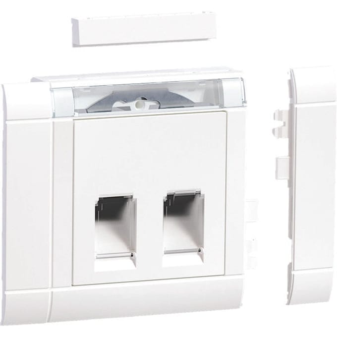 Hager RJ45 Modulaire Jack Bevestigingsset Met Afdekking Frame - GSETDM1029016