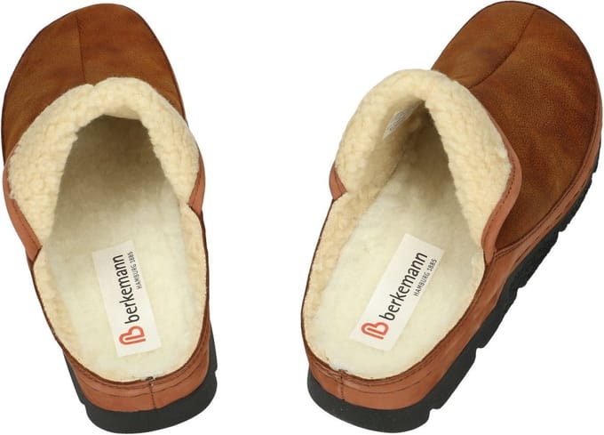 Berkemann -Dames - cognac/caramel - pantoffels - maat 38