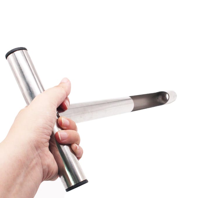 12,8 '' Bodemmonsternemer Sonde T-stijl Handvat Bodemtestkits met 2 stuks monsterzakken Staal Bodembemonstering zilver