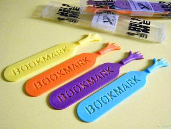 Boekenlegger 'Help me'  (4 stuks)