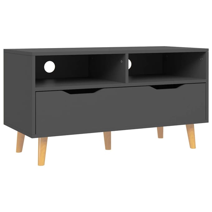 vidaXL - Tv-meubel - 90x40x48,5 - cm - bewerkt - hout - grijs