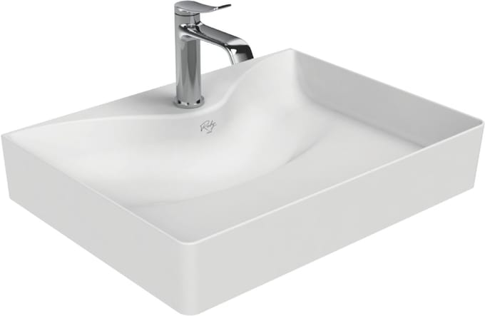 Creavit Ruby RB064 Wastafel – Opbouw – Keramiek – 60,5x11x45,5 cm – Glanzend Wit