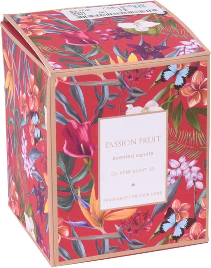 kaars - in glas Passion Fruit met 2 geurzakjes Passion Fruit - geurkaars