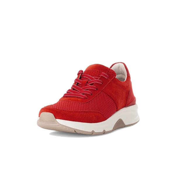 Gabor rollingsoft sensitive 86.897.48 - dames rollende wandelsneaker - Rood - maat 41 (EU) 7.5 (UK)