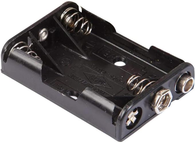 Batterij Houder - AAA Houder - Apparaten Voeden - Snap On - 3 Batterijen - Zwart