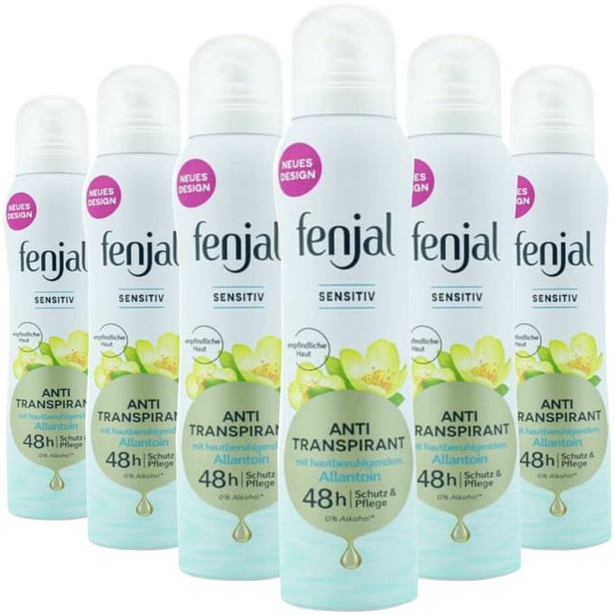 Fenjal - Deodorant Spray Sensitive - 6 x 150 ml - Voordeelverpakking