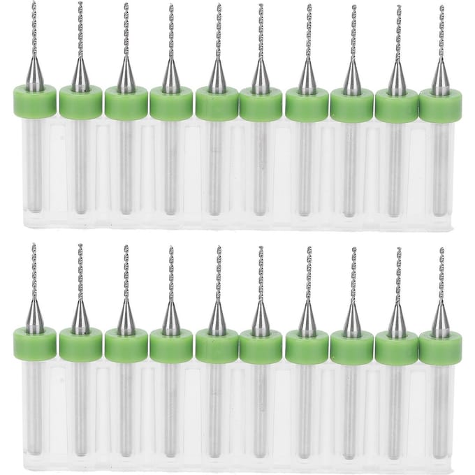 20 Stuks PCB Boor Bit Legering Wolfraamstaal Printplaat Micro Twist Verticale Pons Gereedschapsset