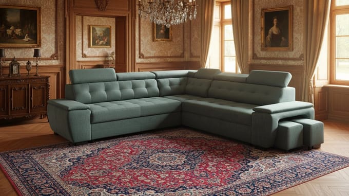 Luxe Uitschuifbare Slaapbank – 180x277x100 cm – Industrohome