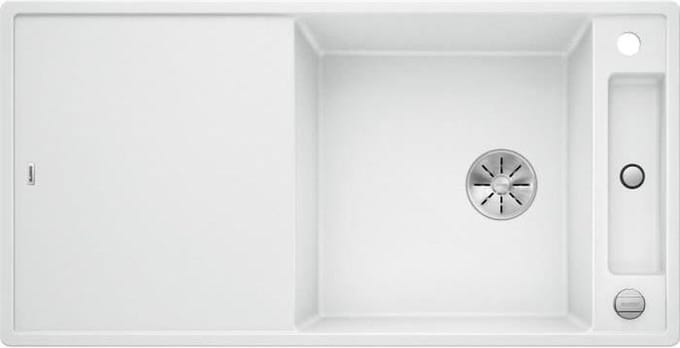 Silgranit spoelbak, 1000x510 mm, met accessoires, InFino, wit