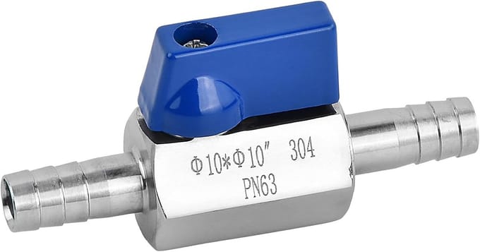 Mini Kogelkraan 304 RVS voor Water, Gas en Irrigatie 10 mm
