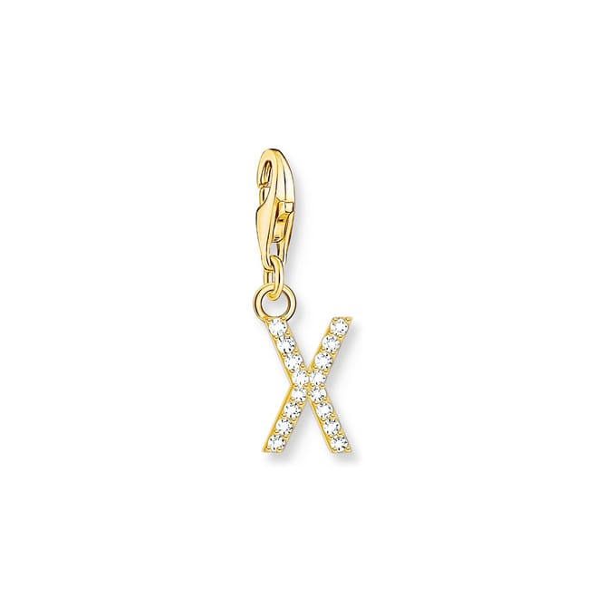 Thomas Sabo - 1987-414-14 - Charm - Dames - 925er Zilver geel verguld - Letter X