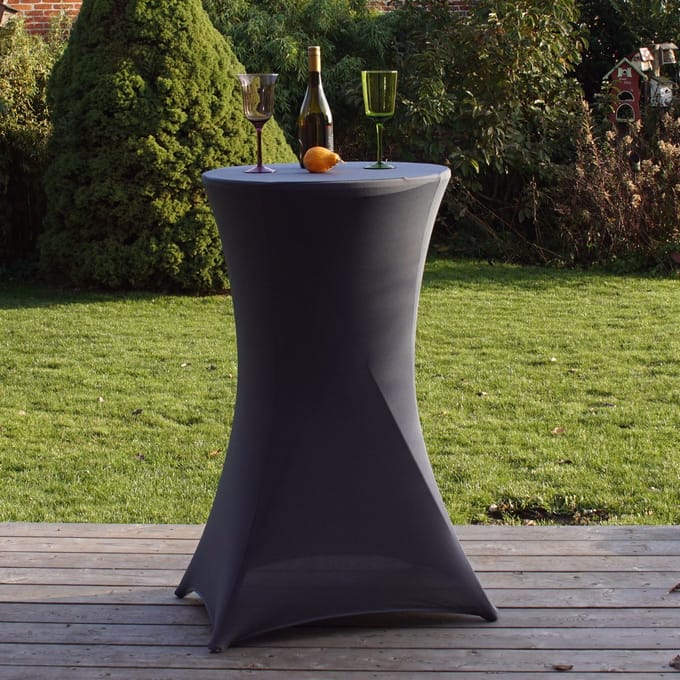 Bartafel met antraciet deksel inklapbaar Ø 60cm bistrotafel klaptafel biertafel