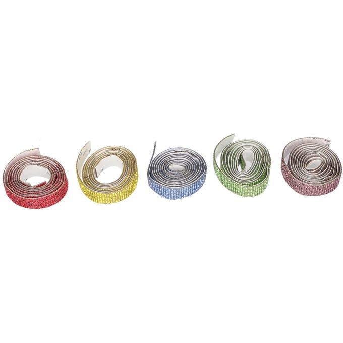 Bande Auto-adhésive de Strass 7 Rangées 5 Yards Ruban de Strass Garniture pour Décoration DIY Largeur 1,5 cm gray