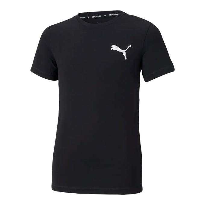 PUMA ACTIVE Small Logo Tee B Jongens T-shirt - Puma Black - Maat 128