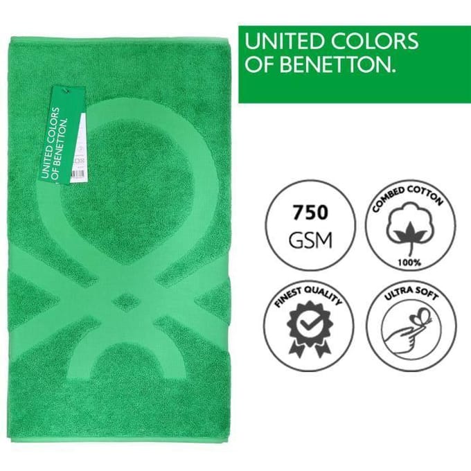 Badmat - Benetton - 50x80 cm - 100% katoen - 750 g/m2 - Groen groen