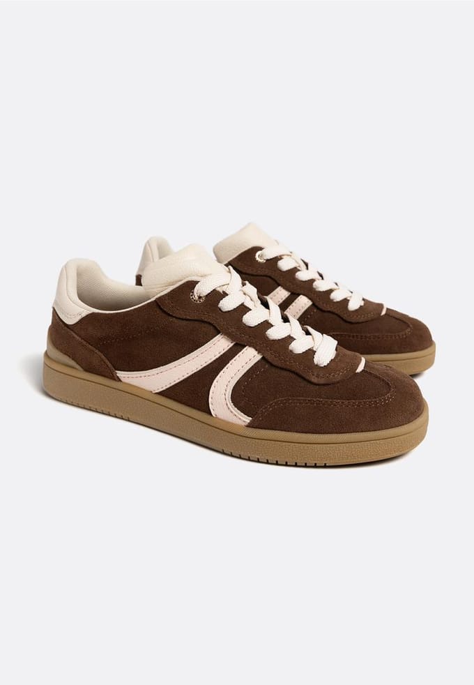 Stradivarius Casual schoenen van leer  BRUIN 39